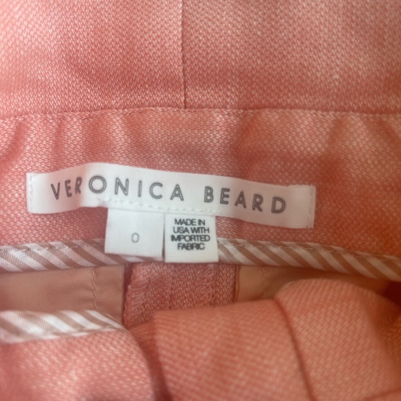 Veronica Beard Coral Ashford Belted Paperbag shorts size 0